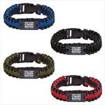 JH7905 Paracord Bracelet With Metal Plate And Custom Imprint